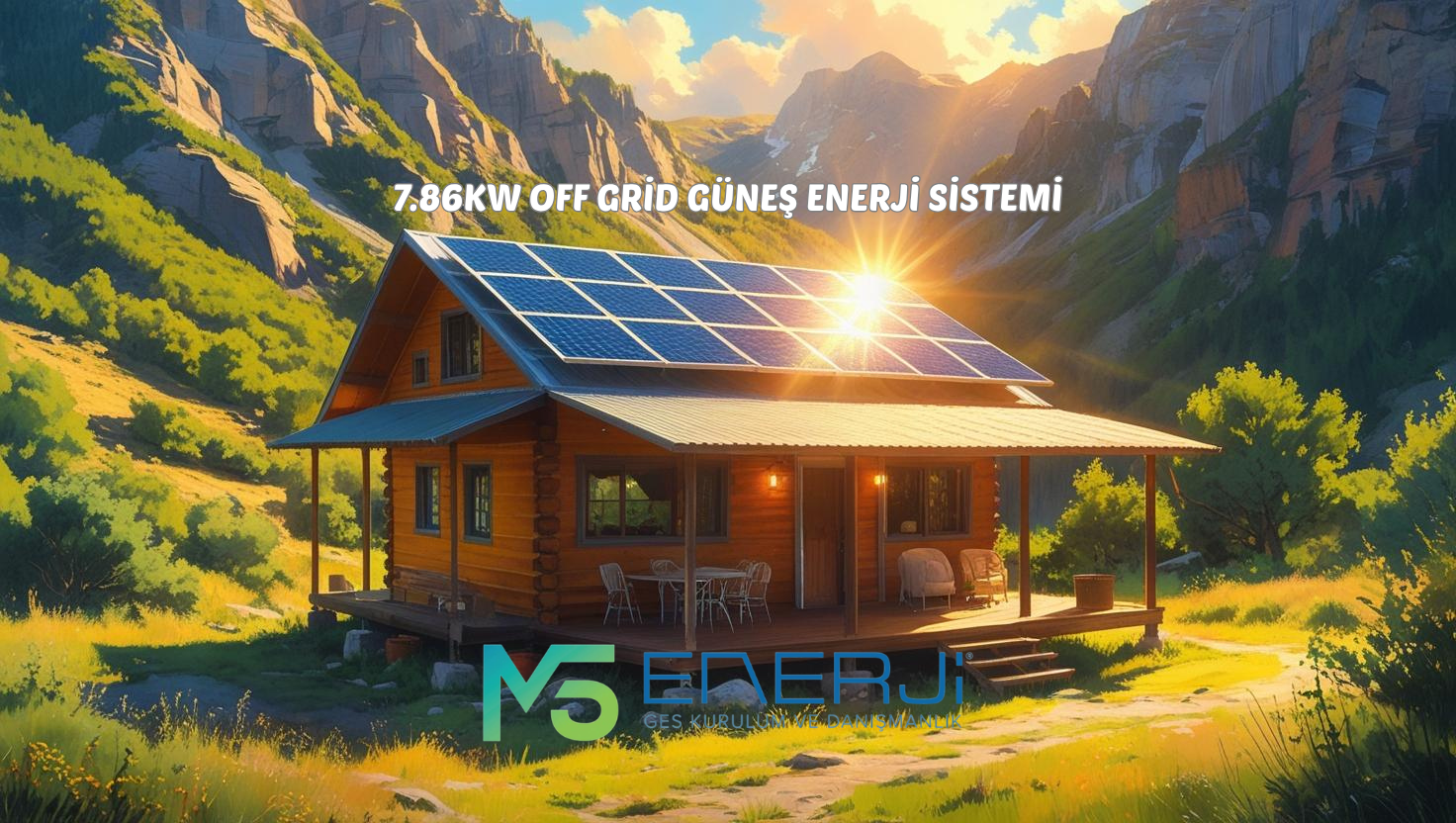 7.86KW OFF-GRİD GÜNEŞ ENERJİ SİSTEMİ