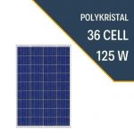 125W Polikristal Güneş Paneli