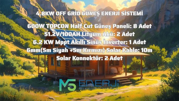 4.8KW OFF GRİD GÜNEŞ ENERJİ SİSTEMİ