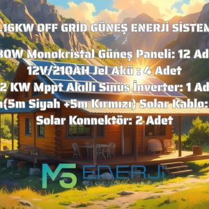 5.16KW OFF GRİD GÜNEŞ ENERJİ SİSTEMİ