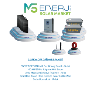 3.27KW OFF-GRİD GES | Lityum Depolama