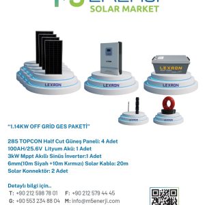 1.14KW OFF GRİD GES PAKETİ