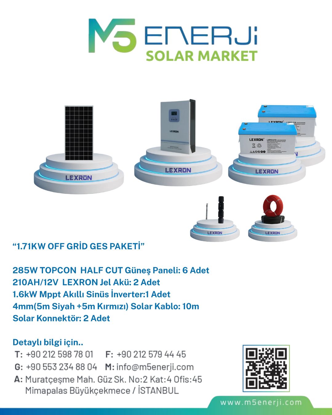 1.71KW OFF GİRD GES PAKETİ