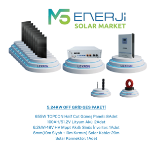5.24KW OFF-GRİD GES | Lityum Depolama
