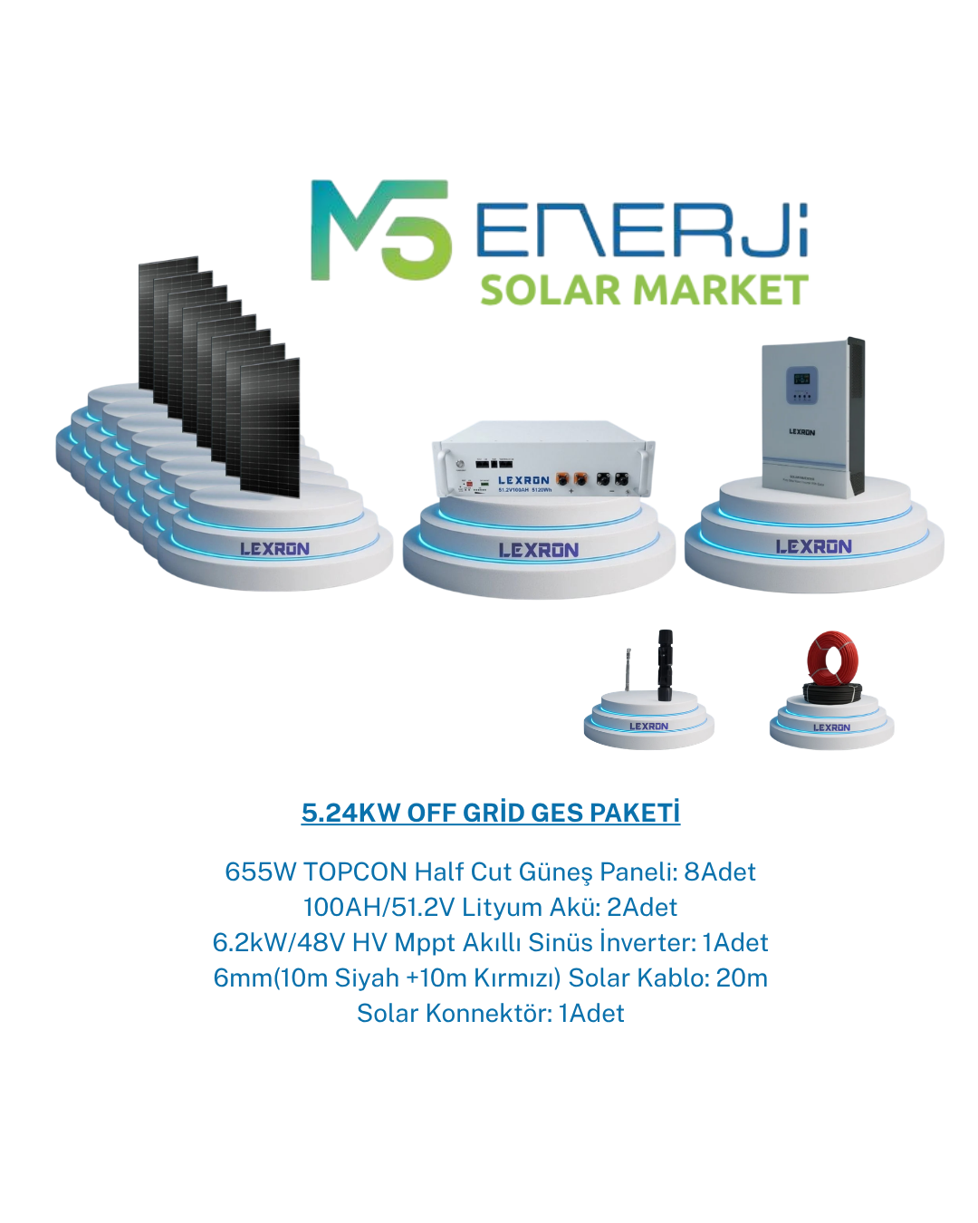 5.24KW OFF-GRİD GES | Lityum Depolama