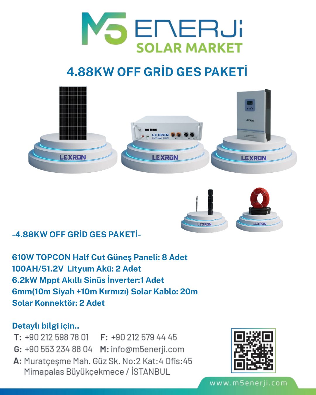 4.88KW OFF GRİD GES PAKETİ
