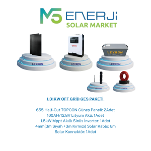 1.31KW OFF-GRİD GES | Lityum Depolama